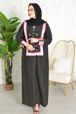 3790 3 Coat style abaya with inner
