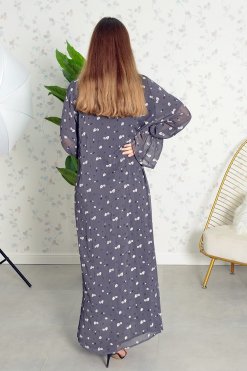 3764 6 Self printed Bisht with inner