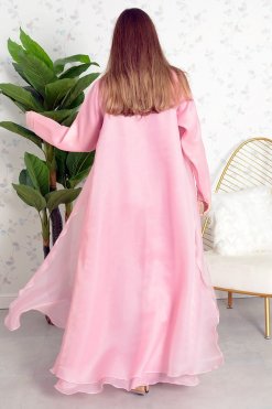 3760 7 Layered Organza abaya with inner