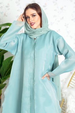 3750 4 Layered Organza abaya with inner