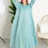 3750 1 Layered Organza abaya with inner