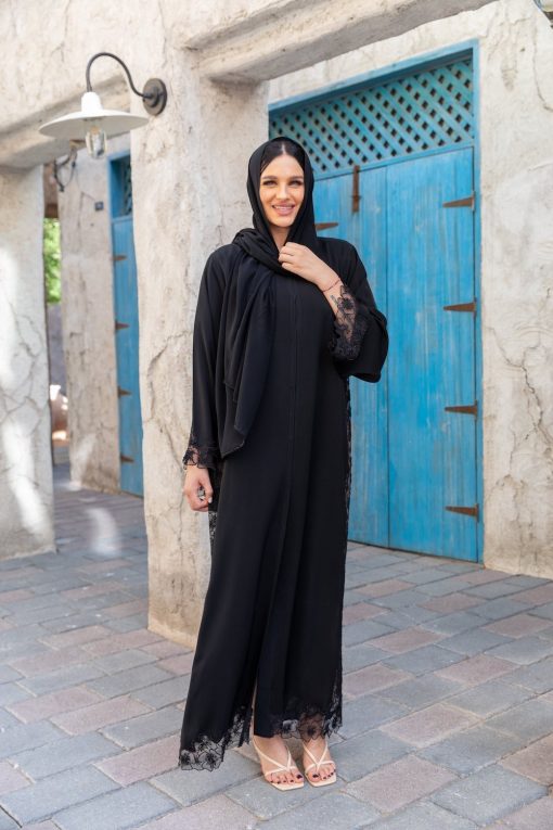 Closed Abaya with Beaded Work