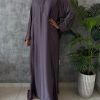 AL200 1 Soft Crinkle Abaya Set