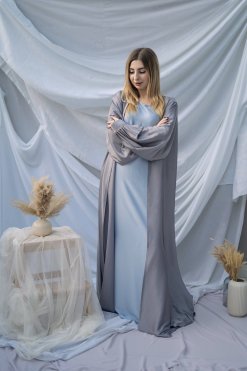 CUC 0323003 3 Silver Abaya