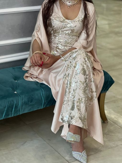 Armani satin Close front dress
