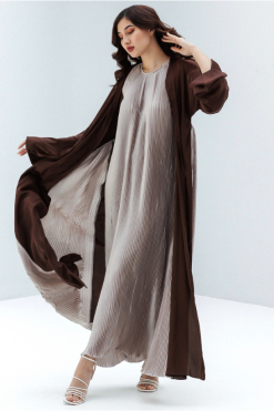 1683719567 430 Pleated silk Abaya Set