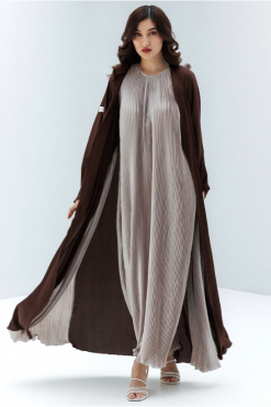 1683719569 427 Pleated silk Abaya Set