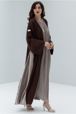 1683719569 536 Pleated silk Abaya Set