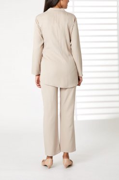 MOIRRTW2314 3 Pink Barbie Crepe Fabric Blazer and Pants Set