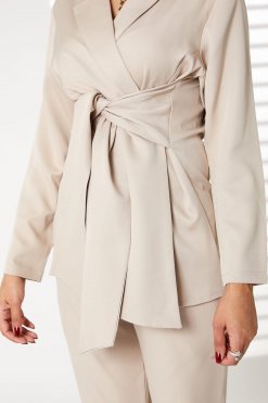 MOIRRTW2314 2 Pink Barbie Crepe Fabric Blazer and Pants Set