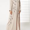 MOIRR23101 Pink Nida Embroidered Abaya