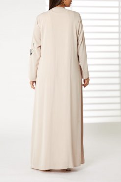MOIRR23101 3 Pink Nida Embroidered Abaya