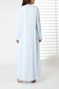 MOIRR2395 3 Blue Nida Embellished Abaya