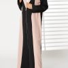 Lapel Collar Nida Color blocked Abaya
