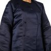 Navy Bridal Satin Abaya with  Styled Stitching and Buttons