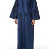 Navy Harir Hindi Embroidered Open Abaya