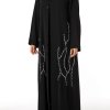 Black Nida Embroidered Abaya