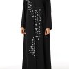 MOIRR2324 Black Nida Embellished Abaya