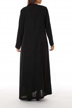 MOIRR2324 3 Black Nida Embellished Abaya