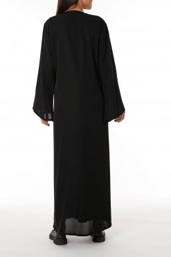 MOIRR2321 3 Black Nida Embellished Abaya