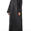 Black Bridal Satin Abaya with Black Thread Work