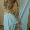 AJC 22130 3 Golden Zaree Embroidered Gown