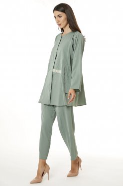 MOI0623096 1 Light Green Zoom Top and Pants Set