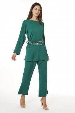 MOI0623095 1 Green Zoom Top and Pants Set