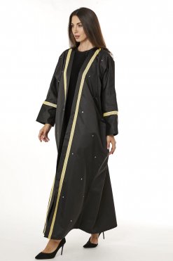 MOI0623123 1 Black Victoria Satin Abaya