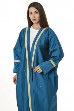 MOI0623122 2 Blue Victoria Satin Abaya