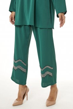 MOI0623094 2 Green Zoom Top and Pants Set