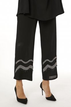 MOI0623099 2 Black Zoom Top and Pants Set