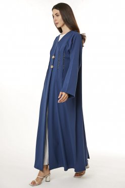 MOI0623127 1 Dark Blue Indonesian Crepe Hand Embellished Abaya