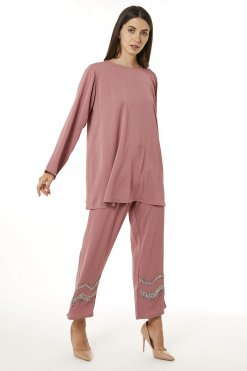 MOI0623098 1 Pink Zoom Top and Pants Set