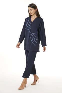 Navy Zoom Top and Pants Set 7 MOI0623093 1 Navy Zoom Top and Pants Set