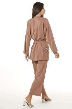 MOI0623087 3 Brown Zoom Top and Pants Set