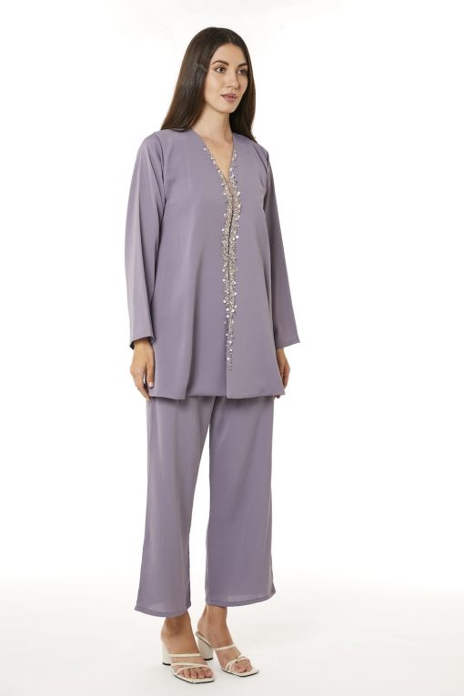 Purple Zoom Top and Pants Set
