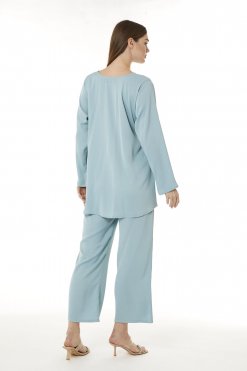 MOI0623082 3 Light Blue Zoom Top and Pants Set