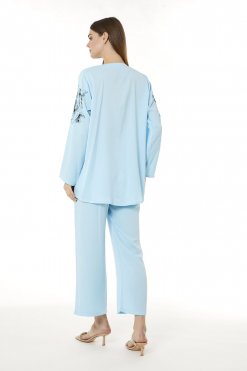 MOI0623079 3 Light Blue Zoom Top and Pants Set