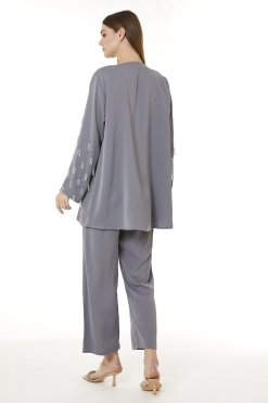 MOI0623078 3 Grey Zoom Top and Pants Set