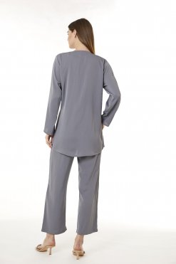 MOI0623077 3 Grey Zoom Top and Pants Set