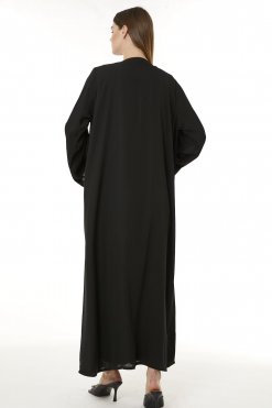 MOI0623067 3 Black Korean Nida Hand Embellished Abaya