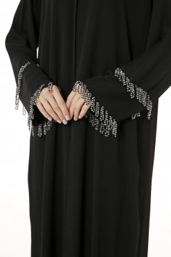 MOI0623060 2 Black Zoom Hand Embellished Abaya