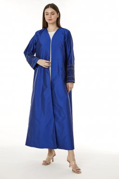MOI0623039 1 Royal Blue Victoria Satin Hand Embellished Abaya