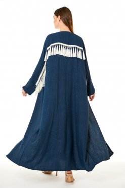 MOI0623018 3 Navy CEY Melange Abaya