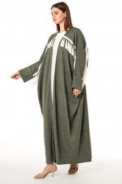 MOI0623017 1 Green CEY Melange Abaya