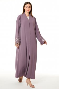 MOI0623012 1 Purple Korean Nida Hand Embellished Abaya