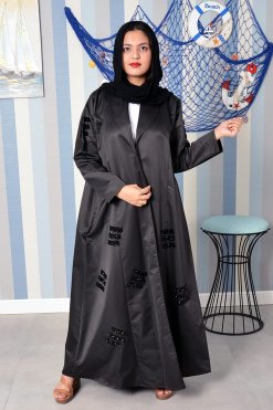 3819 5 Beads embellished bisht abaya