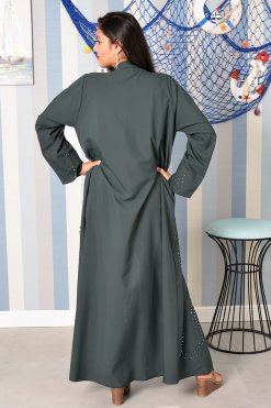 3818 7 Beads embellished bisht abaya