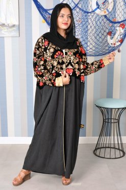 Embroidered abaya 10 3814 5 Embroidered abaya